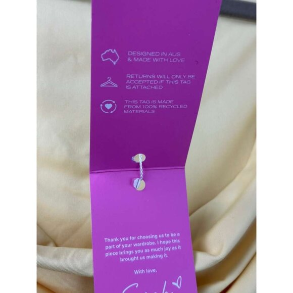 NWT Beginning Boutique Women's Size 8 Tyrin Yellow Crop Top Sleeveless - Picture 12 of 15